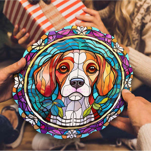 Beagle Dog Wind Spinner Hanging for Yard and Garden, 3D Hanging Wind Spinner Outdoor : Beagle Dog