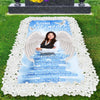 Custom Memorial Grave Blanket : Gone but never forgotten A2