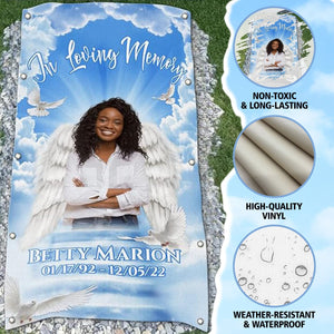 Custom Memorial Grave Blanket :  in loving memory