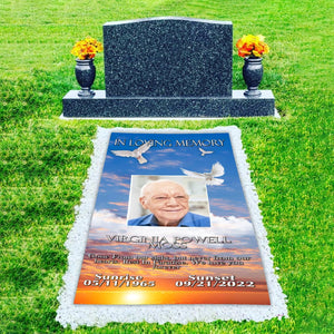 Custom Memorial Grave Blanket : In Loving memory A2