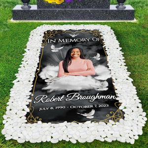 Custom Memorial Grave Blanket in loving memory grave blanket : In loving of grave blanket