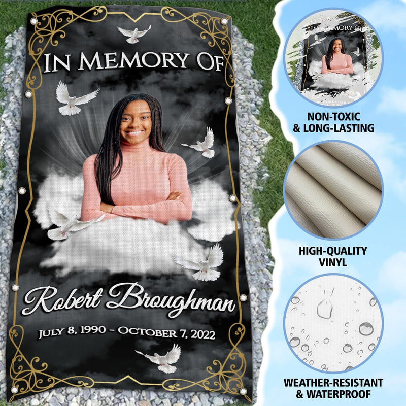 Custom Memorial Grave Blanket, in Memory Grave Blanket : in memory of grave blanket