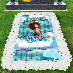 Custom Memorial Grave Blanket : Forever in our Hearts