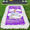 Custom Memorial Grave Blanket For Dad For Mom : In Loving Memory Grave Blanket