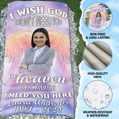 Custom Memorial Grave Blanket :  I need You Here