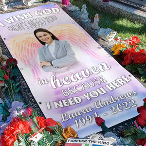 Custom Memorial Grave Blanket :  I need You Here