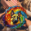 German Shepherp Wind Spinner Hanging for Yard and Garden, 3D Hanging Wind Spinner Outdoor : German Shepherp