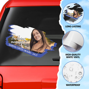 Custom Personalized Memory Sticker Decal Car : In Loving Memory