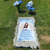 Custom Memorial Grave Blanket : Gone but never forgotten A2