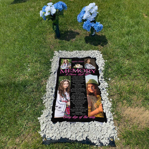 Custom Memorial Grave Blanket Outdoor :  in loving memory, i never left you Grave Blanket