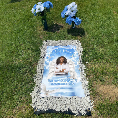 Custom Memorial Grave Blanket :  in loving memory