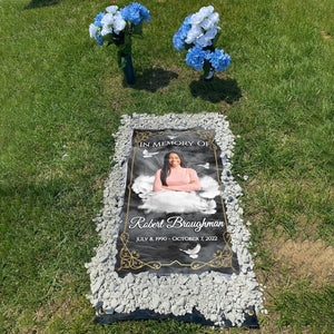 Custom Memorial Grave Blanket in loving memory grave blanket : In loving of grave blanket