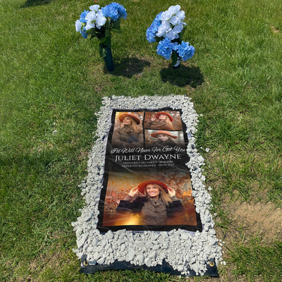 Custom Memorial Grave Blanket :  I'll will never for get you