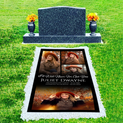 Custom Memorial Grave Blanket :  I'll will never for get you