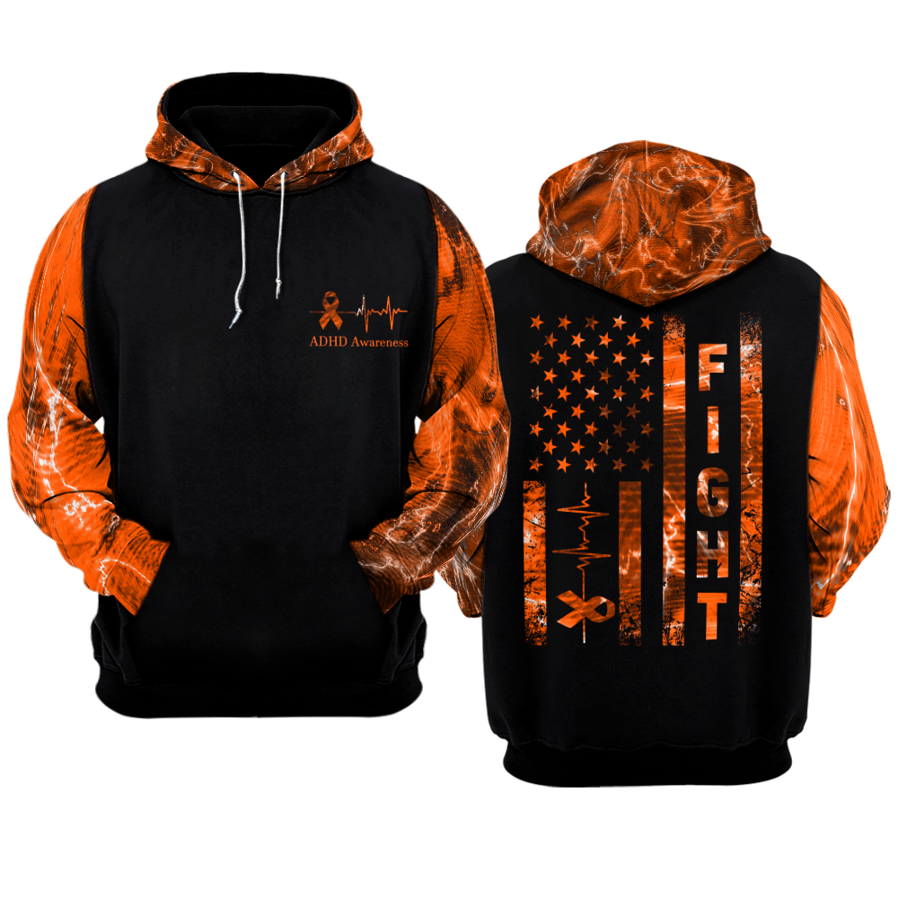 ADHD Warrior Hoodie 3D For Women For Men : Fight