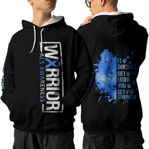 ALS Warrior Hoodie 3D For Women For Men : Warrior ALS Awareness