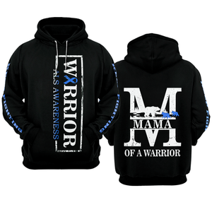 MAMA ALS Warrior Hoodie 3D For Women For Men : Mama Of A Warrior ALS Awareness