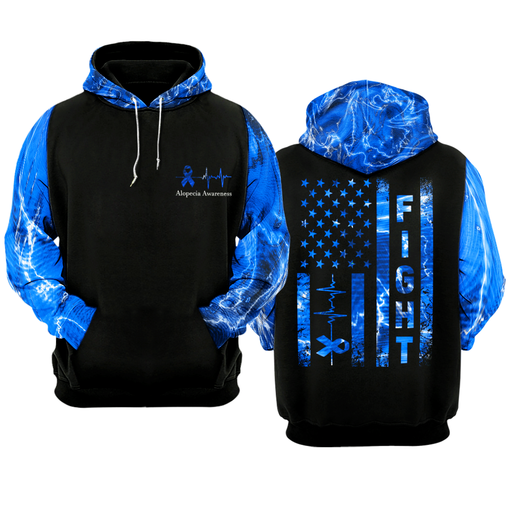 Alopecia Warrior Hoodie 3D For Women For Men : Fight