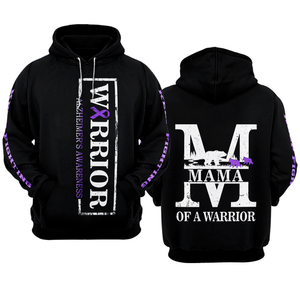 MAMA Alzheimer's Warrior Hoodie 3D For Women For Men : Mama Of the Warrior Alzheimer's Awareness