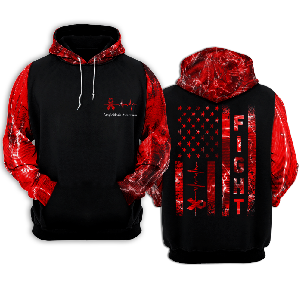 Amyloidosis Warrior Hoodie 3D For Women For Men : Fight