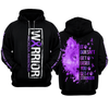 Anorexia Warrior Hoodie 3D For Women For Men : Warrior Anorexia Awareness