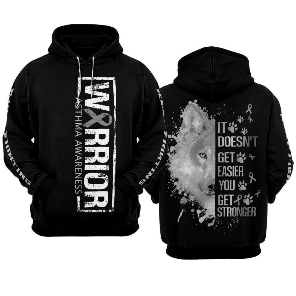 Asthma Warrior Hoodie 3D For Women For Men : Warrior Asthma Awareness