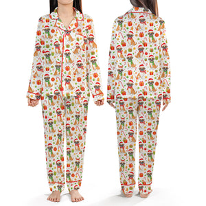 Boxer Dog Pajamas Set Socket On Merry Christmas