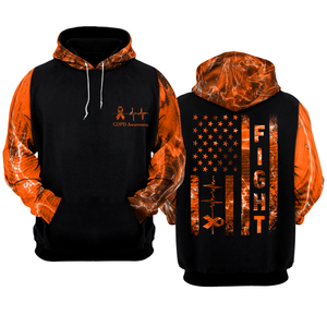 COPD Warrior Hoodie 3D For Women For Men : Fight