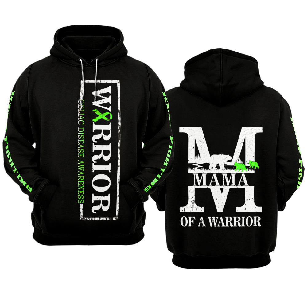 MAMA Celiac Disease Warrior Hoodie 3D For Women For Men : Mama Of A Warrior Celiac Disease Awareness