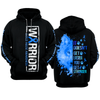 Child Abuse Warrior Hoodie 3D For Women For Men : Warrior Child Abuse Awareness