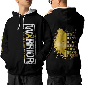 Childhood Cancer Warrior Hoodie 3D For Women For Men : Warrior Childhood Cancer Awareness