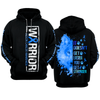 Colon Cancer Warrior Hoodie 3D For Women For Men : Warrior Colon Cancer Awareness