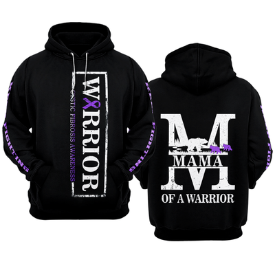 MAMA Cystic Fibrosis Warrior Hoodie 3D For Women For Men : Mama Of A Warrior Cystic Fibrosis Awareness