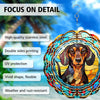 Dachshund Dog Wind Spinner Hanging for Yard and Garden, 3D Hanging Wind Spinner Outdoor : Dachshund Dog