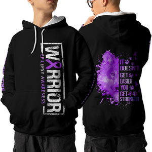 Personalized Epilepsy Awareness Hoodie 3D For Women For Men : Warrior Epilepsy  Awareness