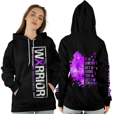 Personalized Epilepsy Awareness Hoodie 3D For Women For Men : Warrior Epilepsy  Awareness