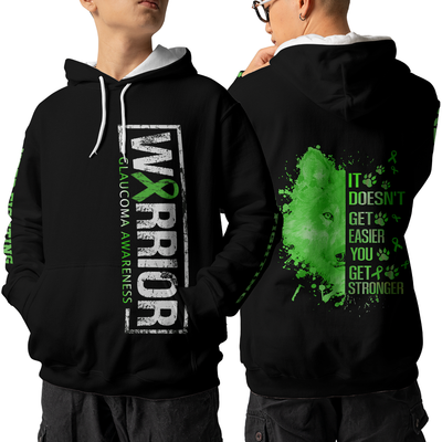 Glaucoma Warrior Hoodie 3D For Women For Men : Warrior Glaucoma Awareness