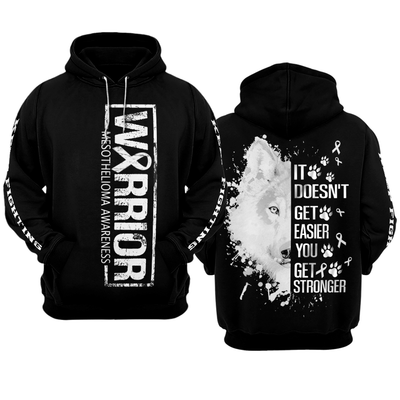 Mesothelioma Warrior Hoodie 3D For Women For Men : Warrior Mesothelioma Awareness