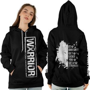 Mesothelioma Warrior Hoodie 3D For Women For Men : Warrior Mesothelioma Awareness