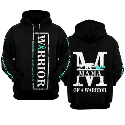 MAMA Myasthenia Gravis Warrior Hoodie 3D For Women For Men : Mama Of A Warrior Myasthenia Gravis Awareness