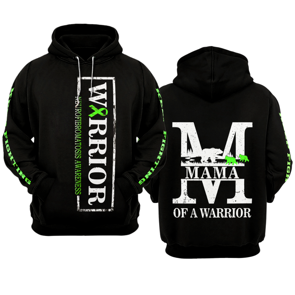 MAMA Neurofibromatosis Warrior Hoodie 3D For Women For Men : Mama Of A Warrior Neurofibromatosis Awareness