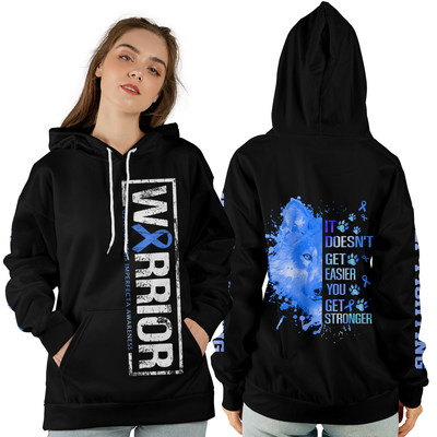 Osteogenesis Imperfecta Warrior Hoodie 3D For Women For Men : Warrior Osteogenesis Imperfecta Awareness