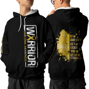 Sarcoma Warrior Hoodie 3D For Women For Men : Warrior Sarcoma Awareness