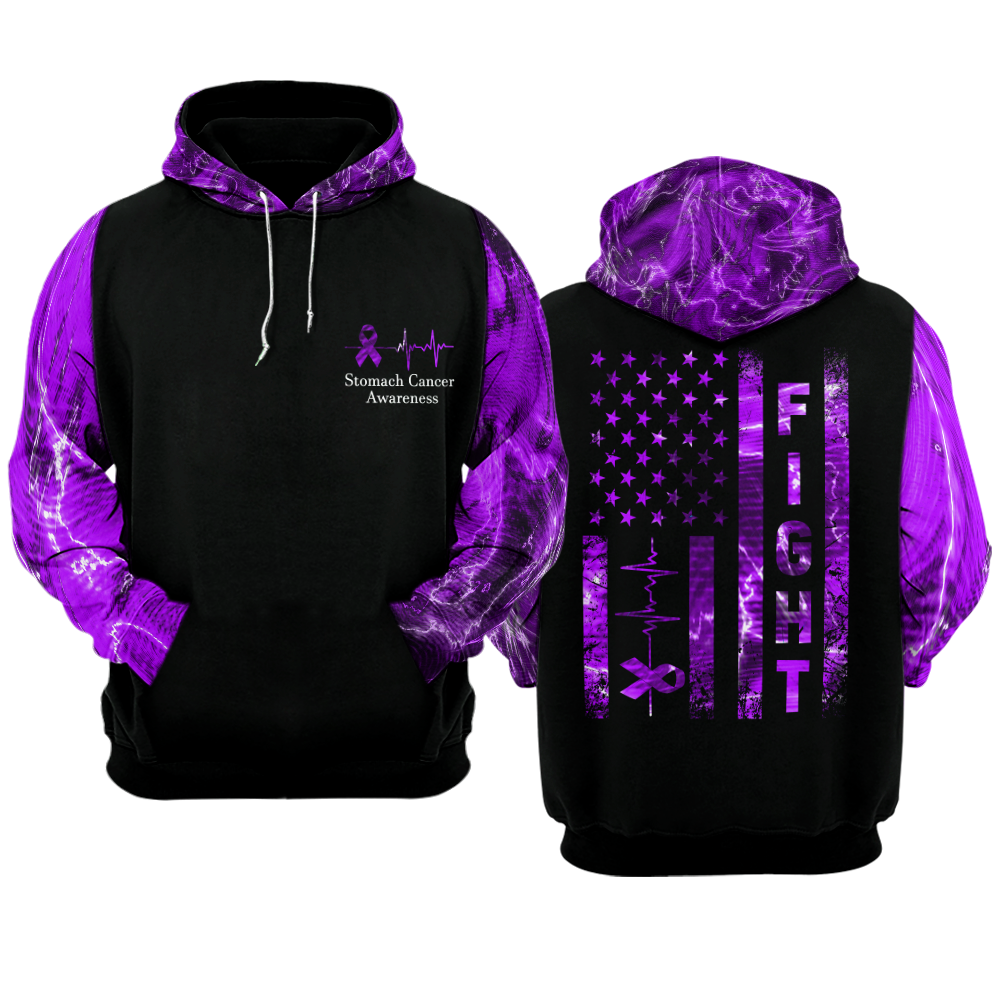 Stomach Cancer Warrior Hoodie 3D For Women For Men : Fight