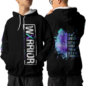 Suicide Prevention Warrior Hoodie 3D For Women For Men : Warrior Suicide Prevention Awareness