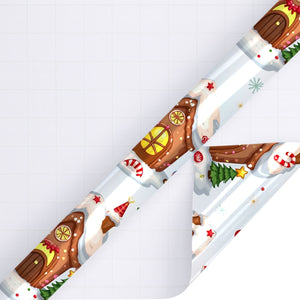 Personalized Christmas Wrapping Paper Holiday 2025 : Gingerbread House Wrapping Paper