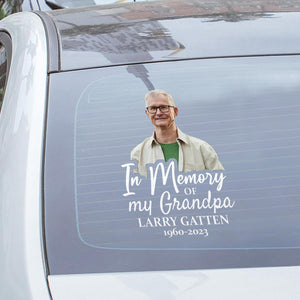 Custom In Memorial Sticker Personal Memory Decal Car :  in memory of my Grandpa