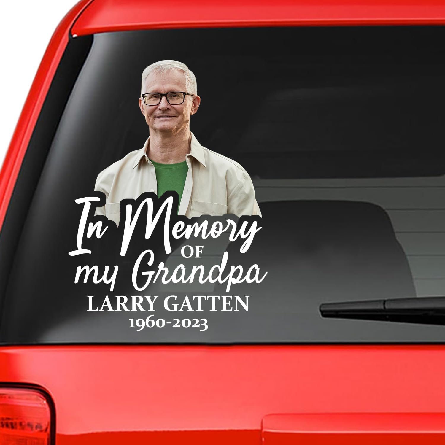 Custom In Memorial Sticker Personal Memory Decal Car :  in memory of my Grandpa