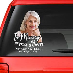 Custom In Memorial Sticker Personal Memory Decal Car :  in memory of my Mom