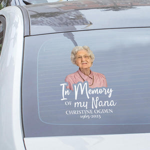 Custom In Memorial Sticker Personal Memory Decal Car :  in memory of my Nana